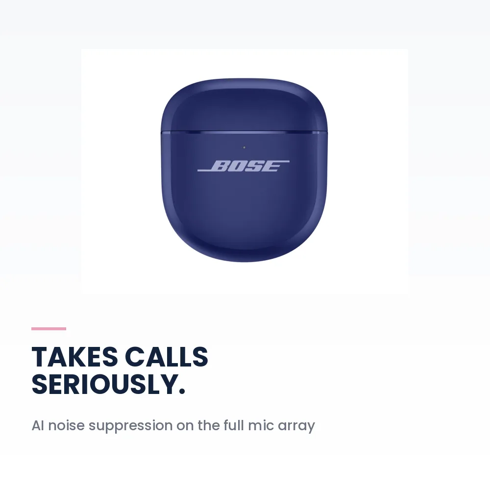 Bose QuietComfort Ultra Earbuds 2nd Gen Midnight Violet - World-Class ANC, Immersive Audio, Wireless Charging Case, 24H Battery 6 Bose QuietComfort Ultra Earbuds 2nd Gen Midnight Violet - AI call noise suppression microphones