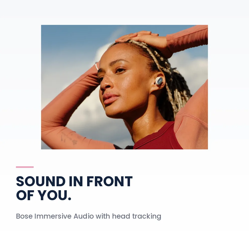 Bose QuietComfort Ultra Earbuds 2nd Gen White Smoke - World-Class ANC, Immersive Audio, Wireless Charging Case, 24H Battery 3 Bose QuietComfort Ultra Earbuds 2nd Gen White Smoke - Immersive Audio spatial sound