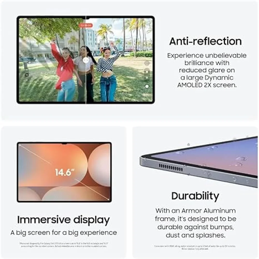 Samsung Galaxy Tab S10 Ultra 5G 12GB/512GB Platinum Silver - 14.6-inch AMOLED 120Hz, Dimensity 9300+, 5G, S Pen - TDRA Version 4 Samsung Galaxy Tab S10 Ultra 5G 12GB/512GB Platinum Silver - 14.6-inch AMOLED 120Hz, Dimensity 9300+, 5G, S Pen - TDRA Version - Image 4