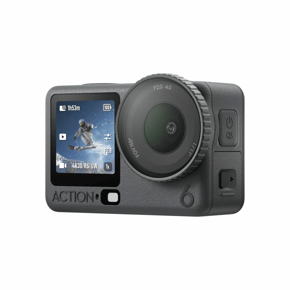 DJI Osmo Action 6 Enhanced Combo - 8K Action Camera, Square Sensor, Variable Aperture, 3 Batteries, 1.5m Extension Rod 5 DJI Osmo Action 6 Enhanced Combo - official product image 4