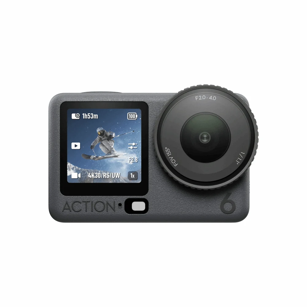 DJI Osmo Action 6 Enhanced Combo - 8K Action Camera, Square Sensor, Variable Aperture, 3 Batteries, 1.5m Extension Rod 7 DJI Osmo Action 6 Enhanced Combo - official product image 6