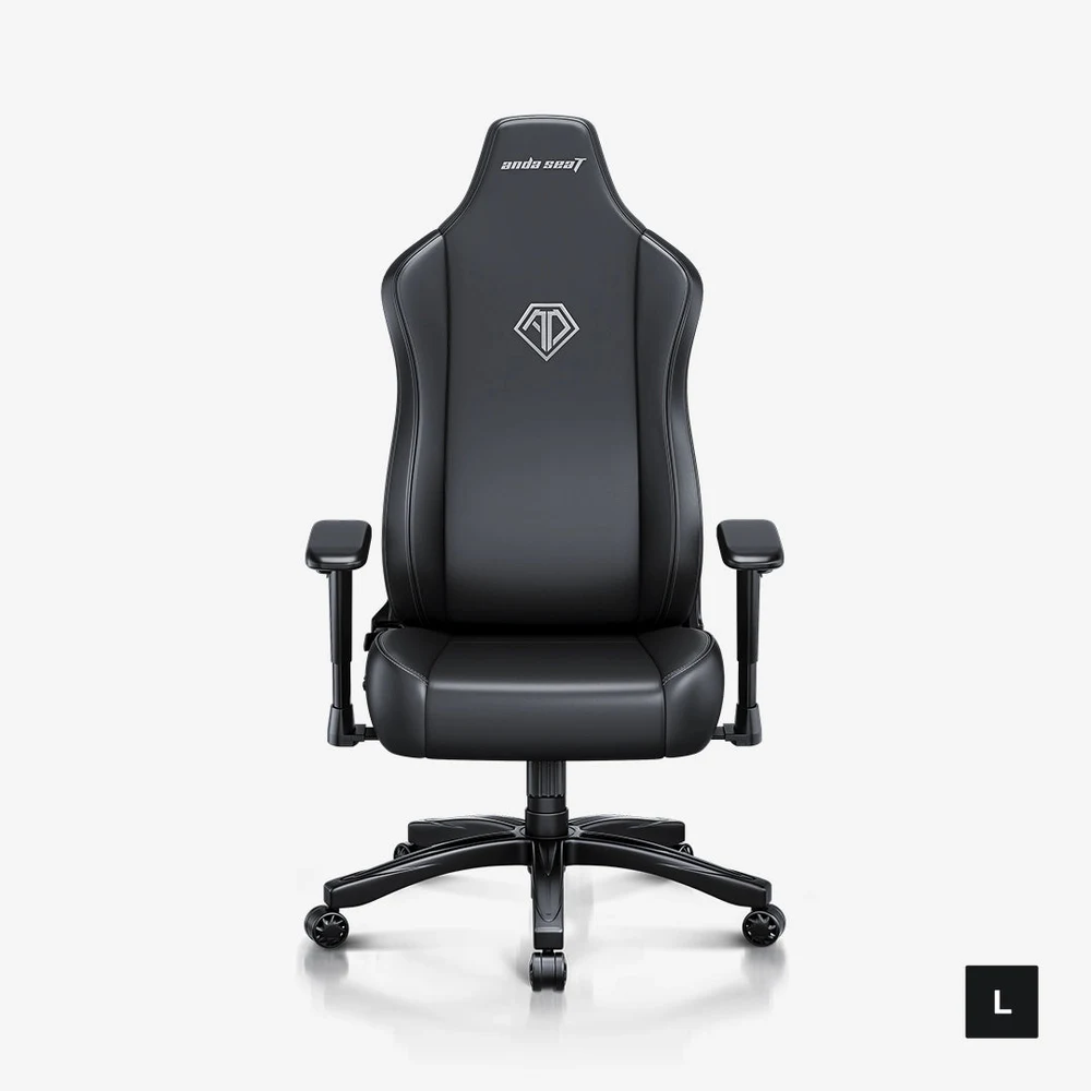 AndaSeat Novis Gaming Chair Black, Size L (AD23-L-01-B-PV) - Premium PVC Leather, Built-in Lumbar, 155° Recline, Class 4 Gas Lift, 155-190cm 7 AndaSeat Novis Gaming Chair Black L in use