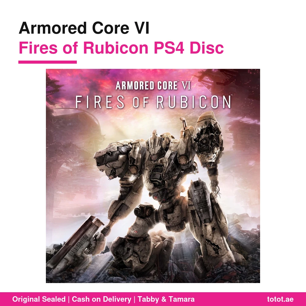 لعبة Armored Core VI Fires of Rubicon لجهاز PS4 – قتال آليات سريع من FromSoftware وتخصيص عميق ومعارك زعماء – قرص PAL R2 4 لعبة Armored Core VI PS4