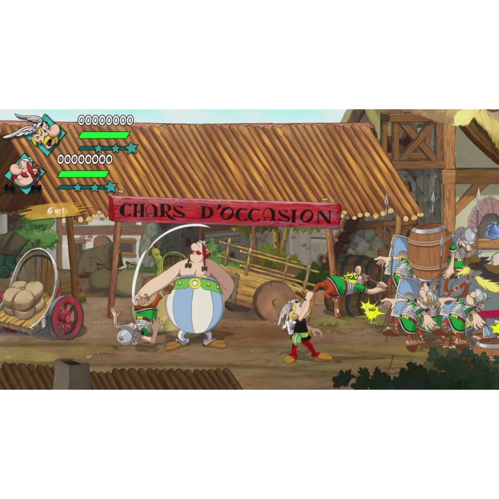 Asterix Slap Them All 2 Switch – Hand-Drawn 2D Beat 'em Up, Original Lutetia Eagle Story, Fury Mode & Ultimate Attacks, 2-Player Local Co-op, PEGI Edition 8 Fury mode combat screenshot from Slap Them All 2