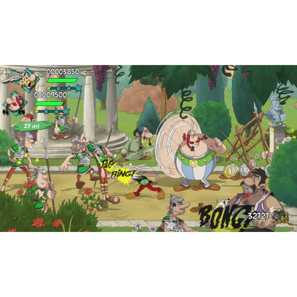 Asterix Slap Them All 2 Switch – Hand-Drawn 2D Beat 'em Up, Original Lutetia Eagle Story, Fury Mode & Ultimate Attacks, 2-Player Local Co-op, PEGI Edition 9 Hand-drawn stage from Asterix and Obelix Slap Them All 2