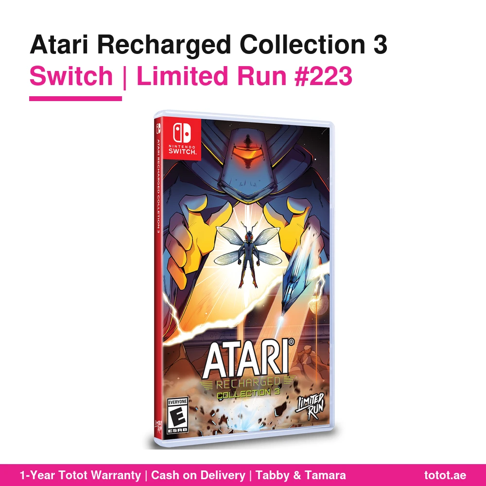 Atari Recharged Collection 3 Switch – Yars & Caverns of Mars Recharged, 1-2 Player Local Co-op, Region-Free Limited Run #223 Cartridge 5 Atari Recharged Collection 3 Switch