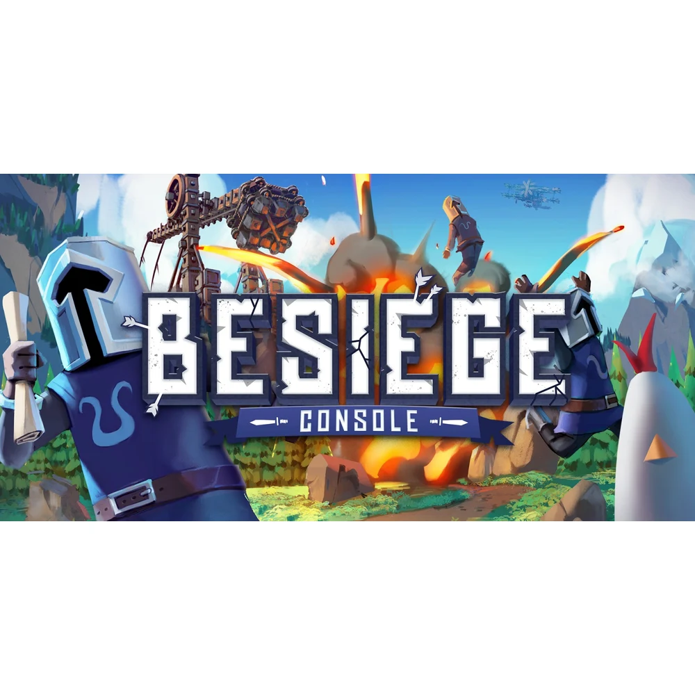 Besiege Switch – Physics-Based Siege Engine Builder, 55 Campaign Levels, 70+ Blocks, Touch Screen Building, Physical Edition 5 Besiege Switch key art with medieval siege machine