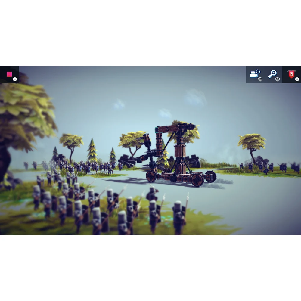 Besiege Switch – Physics-Based Siege Engine Builder, 55 Campaign Levels, 70+ Blocks, Touch Screen Building, Physical Edition 6 Besiege Switch siege engine attacking a castle