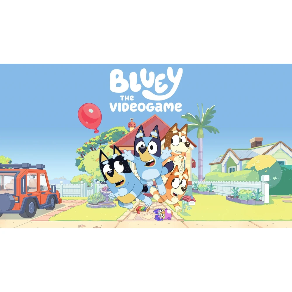 Bluey The Videogame Switch – 4 Interactive Episodes, 1-4 Player Family Co-op, Keepy Uppy & Show Minigames, Physical Game Card 6 Bluey The Videogame Switch key art with the Heeler family