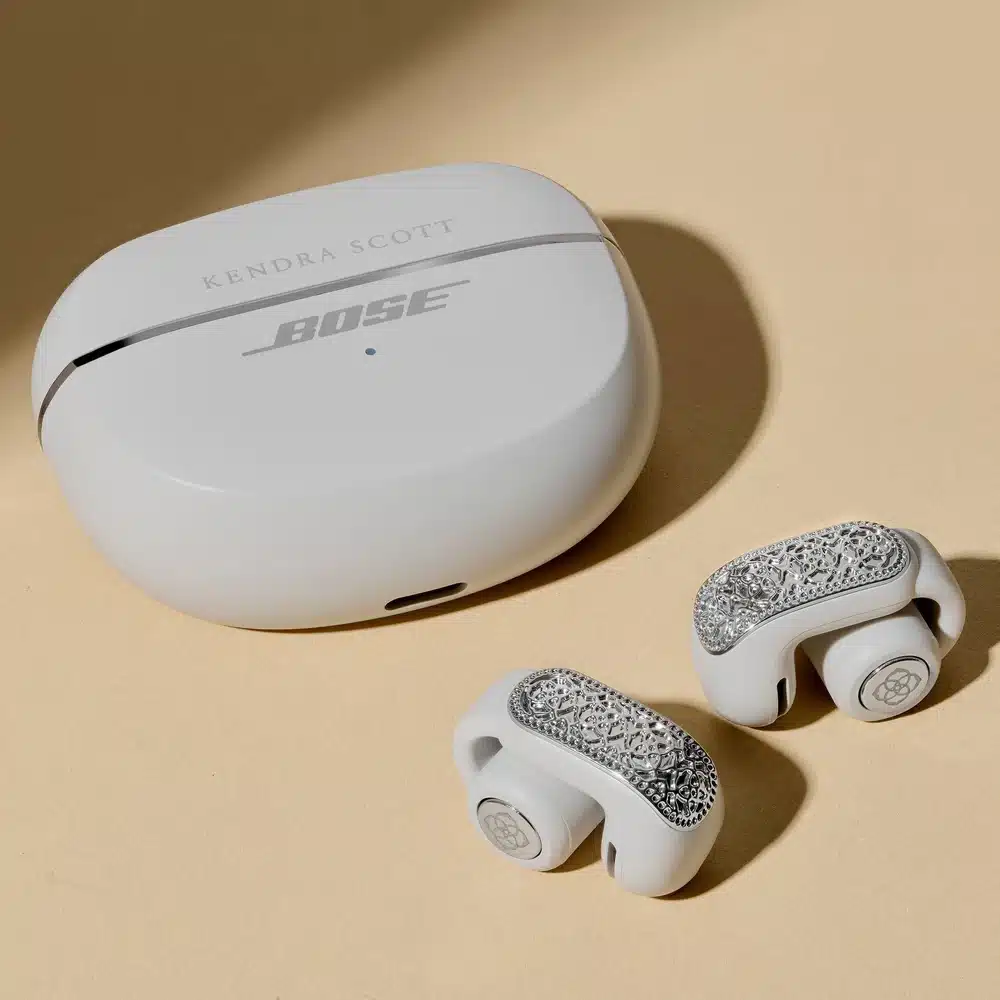 Bose x Kendra Scott Ultra Open Earbuds Rhodium Filigree - Limited Edition Open-Ear Clip-On, Immersive Audio, Up to 7H Playback, IPX4 4 Bose Kendra Scott Ultra Open Rhodium - official product image 3