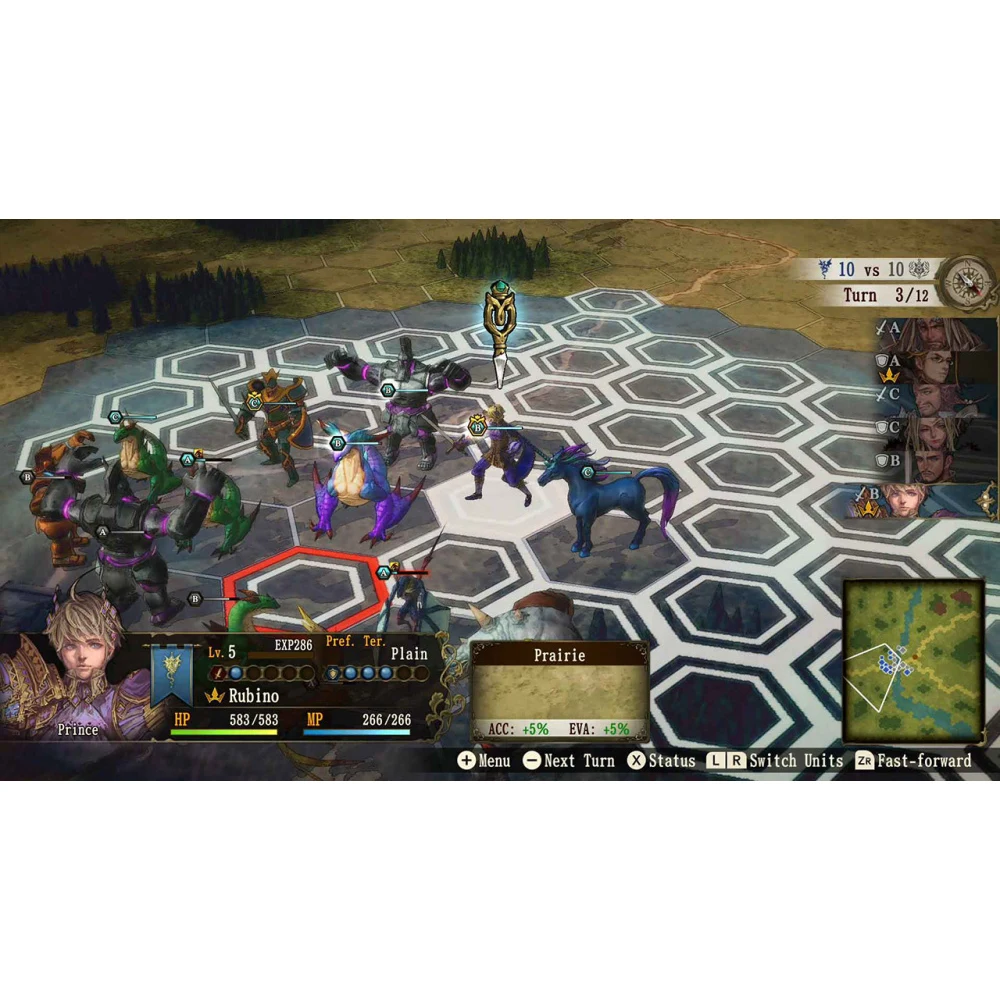 لعبة Brigandine The Legend of Runersia لجهاز Nintendo Switch – استراتيجية ولعب أدوار، 6 حكام متنافسين، 100 فارس و50 نوعاً من الوحوش، معارك سداسية بالأدوار، PEGI 7 8 فرسان الرون في لعبة Brigandine Switch