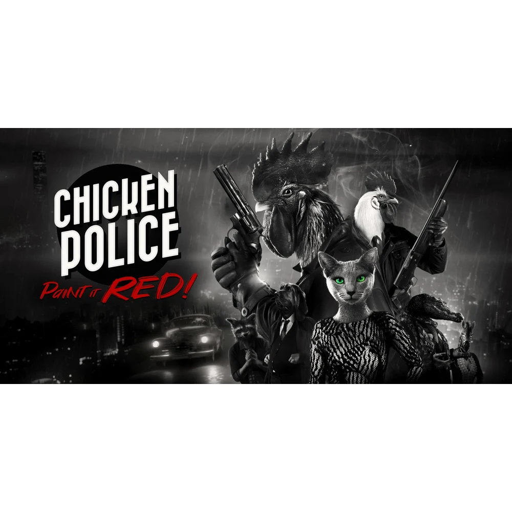 Chicken Police Switch – Paint it RED! Noir Detective Adventure, 30+ Characters to Interrogate, 8+ Hours of Voiced Dialogue, PEGI 16 – Game Card 6 Sonny and Marty in Chicken Police Switch