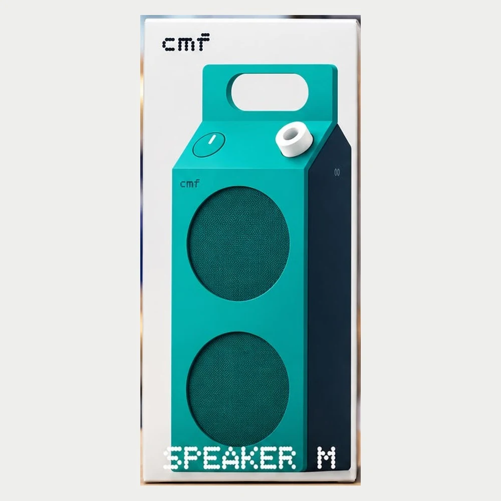 مكبر صوت CMF Speaker M Turquoise – صوت 35 واط بمكبرين، مقاوم للماء IP68، تشغيل حتى 18 ساعة، Bluetooth 6.0، وضع الحفلة Auracast 7 مكبر صوت CMF Speaker M الفيروزي على بساط نزهة عند الغروب