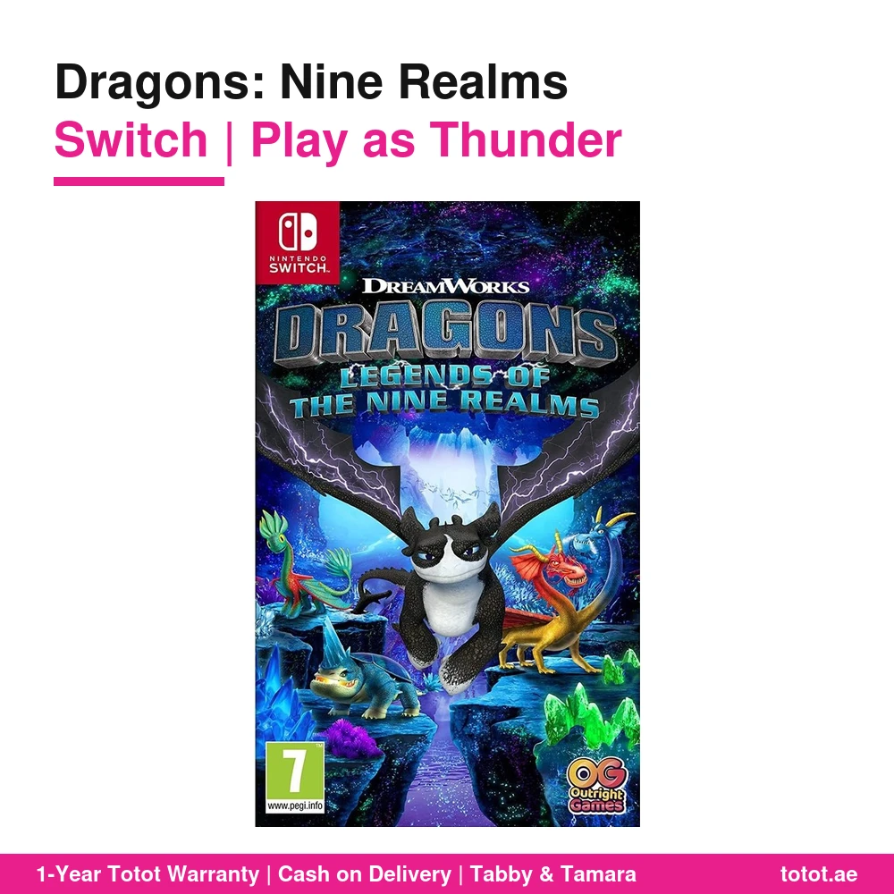 Dragons Legends of the Nine Realms Switch – Play as Thunder, Fly Through Realms of Ice, Fire & Darkness, 4 Switchable Dragons, Skill Upgrades, PEGI 7 Edition 1 Dragons Legends of the Nine Realms Switch