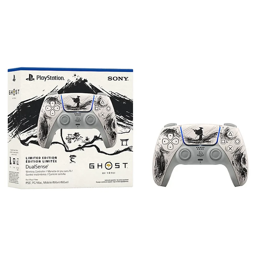 PlayStation DualSense Ghost of Yotei Black Limited Edition Controller - Haptic Feedback, Adaptive Triggers, PS5/PC 8 DualSense Ghost of Yotei Black Limited Edition - official product image 7