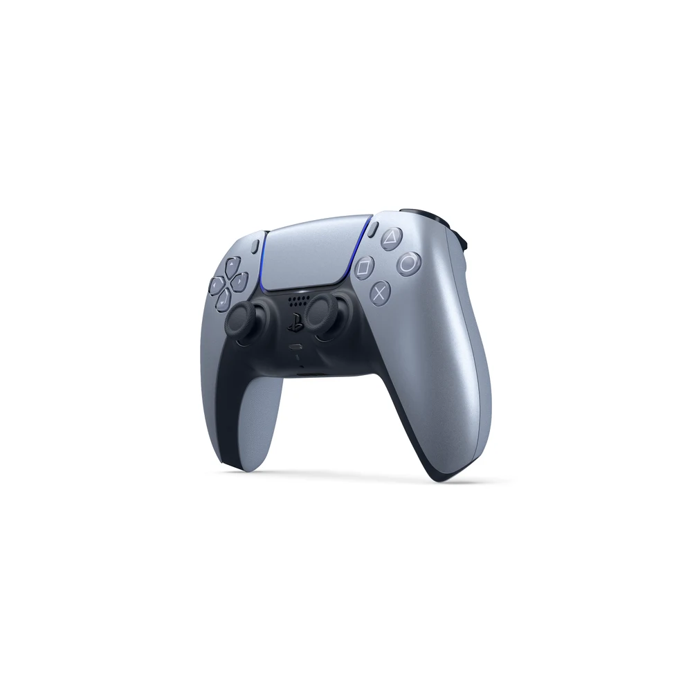 يد تحكم PlayStation DualSense اللاسلكية بالفضي Sterling Silver من مجموعة Deep Earth – لمسة معدنية، ردود فعل لمسية، زنادان تكيفيان – النسخة الأمريكية 9 DualSense الفضي نسخة أمريكا