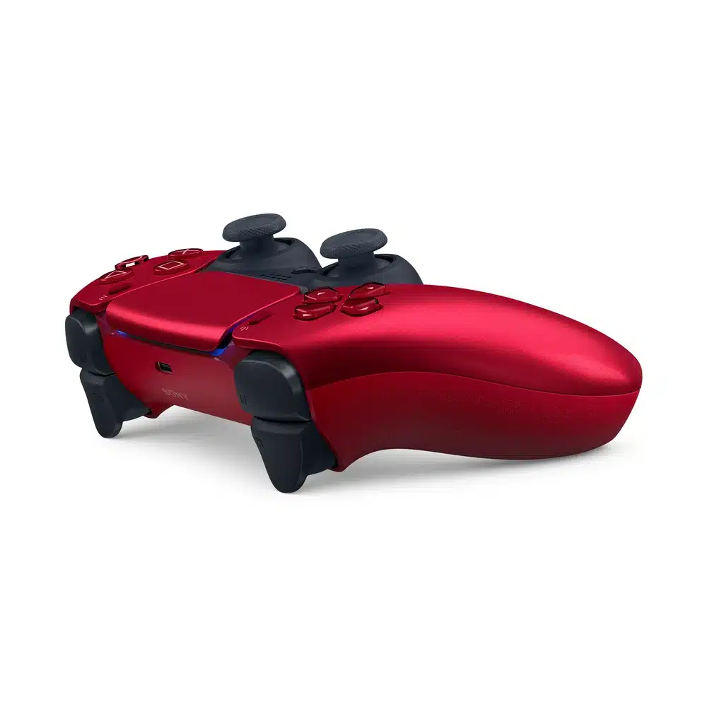 PlayStation DualSense Wireless Controller - Volcanic Red (Deep Earth Collection), Metallic Finish, Haptic Feedback, Adaptive Triggers, PS5/PC 7 DualSense Volcanic Red in use