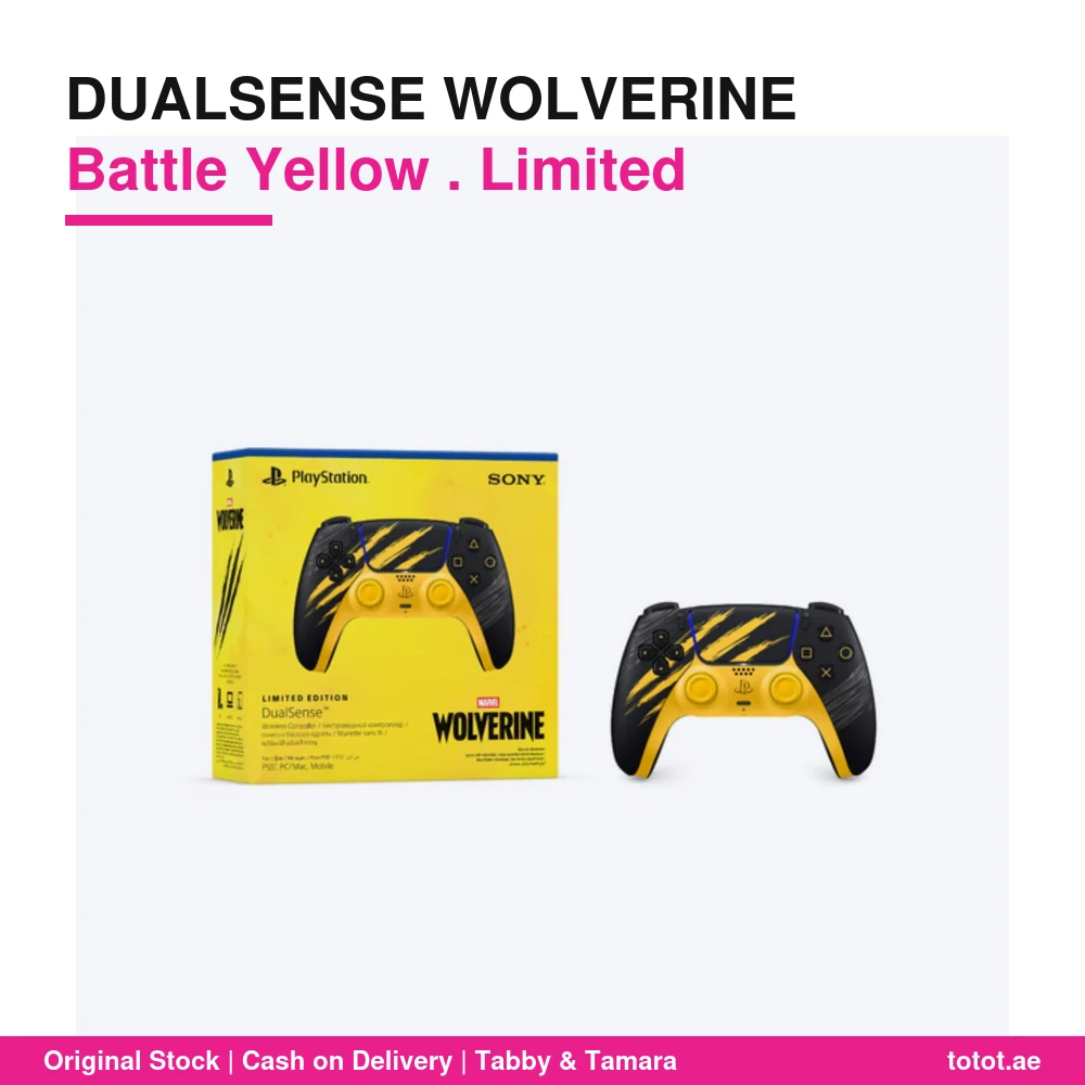 DualSense Wolverine Battle Yellow - official Sony product image DualSense Wolverine Battle Yellow