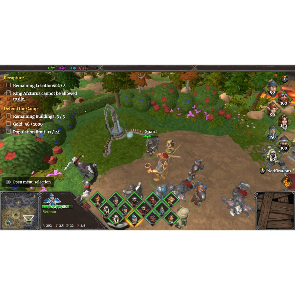 Dungeons 3 Switch – Nintendo Switch Edition, Evil Dungeon-Building Strategy, 20-Mission Campaign, 3 Expansions Included, Touch Screen Support, PEGI Edition 7 Overworld battle in Dungeons 3 on Switch