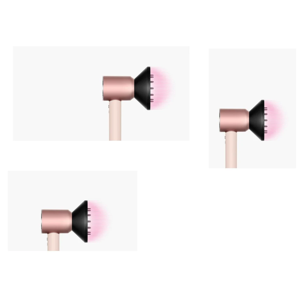 مجفف شعر Dyson Supersonic Nural HD16 بلون Ceramic Pink/Rose Gold – إصدار Straight+Wavy، حماية فروة الرأس عند 55 درجة، تعلّم الملحقات، إيقاف الحرارة عند وضعه، 5 ملحقات، قابس بريطاني ثلاثي 11 مجفف شعر Dyson Supersonic Nural Ceramic Pink مع الناشر