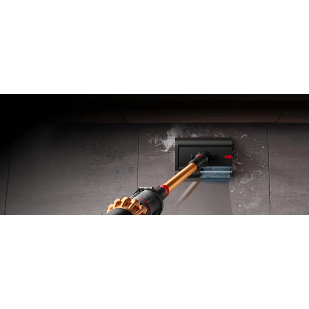 مكنسة لاسلكية Dyson V16 Piston Animal Submarine بلون أسود مطفأ ونحاسي – تكنس وتغسل الأرضيات، شفط 315 واط هوائي، رأس غسل Submarine 2.0، رأس All Floor Cones Sense، تشغيل حتى 70 دقيقة 9 مكنسة لاسلكية Dyson V16 Piston Animal Submarine ورأس Cones Sense