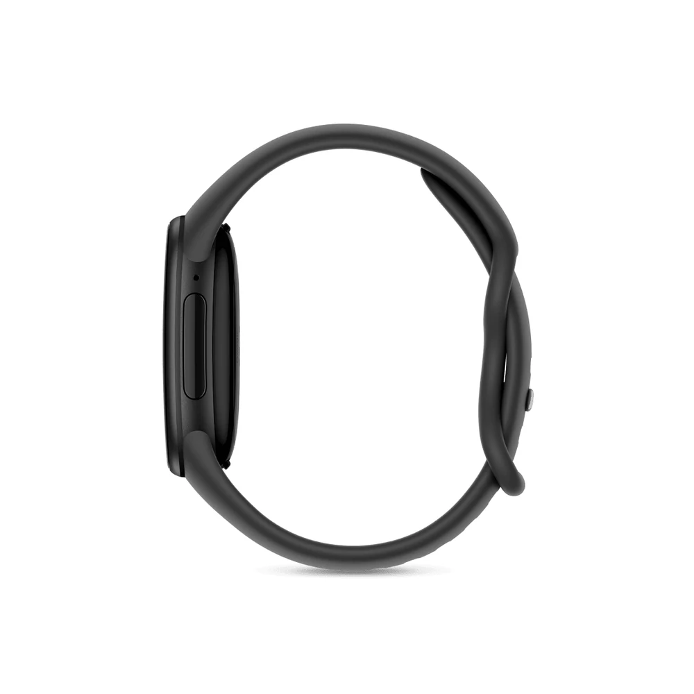 جهاز تتبّع اللياقة Google Fitbit Edge Obsidian – هيكل ألمنيوم أسود مطفأ، GPS مدمج، تطبيق ECG، شاشة AMOLED 1.3 بوصة، بطارية حتى 7 أيام قابلة للاستبدال 8 سوار Obsidian Active الأسود
