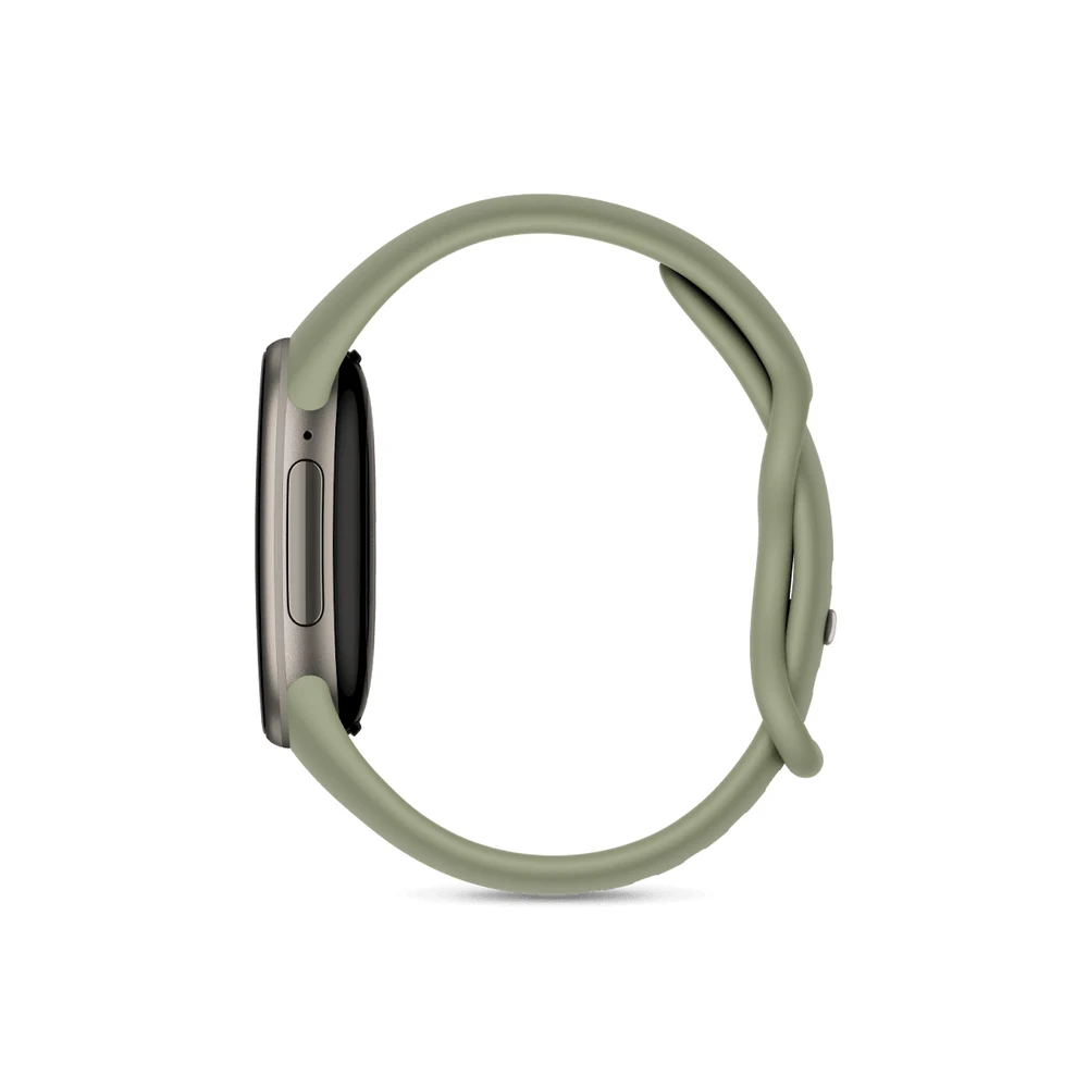 جهاز Google Fitbit Edge Olive – هيكل ألمنيوم Satin Pyrite، سوار أخضر زيتوني، GPS مدمج، مقياس ارتفاع، بطارية حتى 7 أيام 8 جهاز Fitbit Edge Olive من الجانب