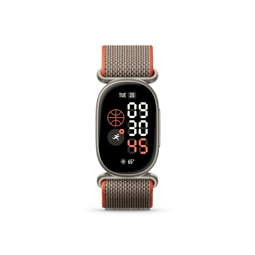 جهاز Google Fitbit Edge Stephen Curry Edition – هيكل Satin Pyrite، سوار منسوج إصدار خاص، GPS مدمج، شاشة AMOLED، بطارية حتى 7 أيام 8 جهاز Fitbit Edge Stephen Curry Edition على المعصم