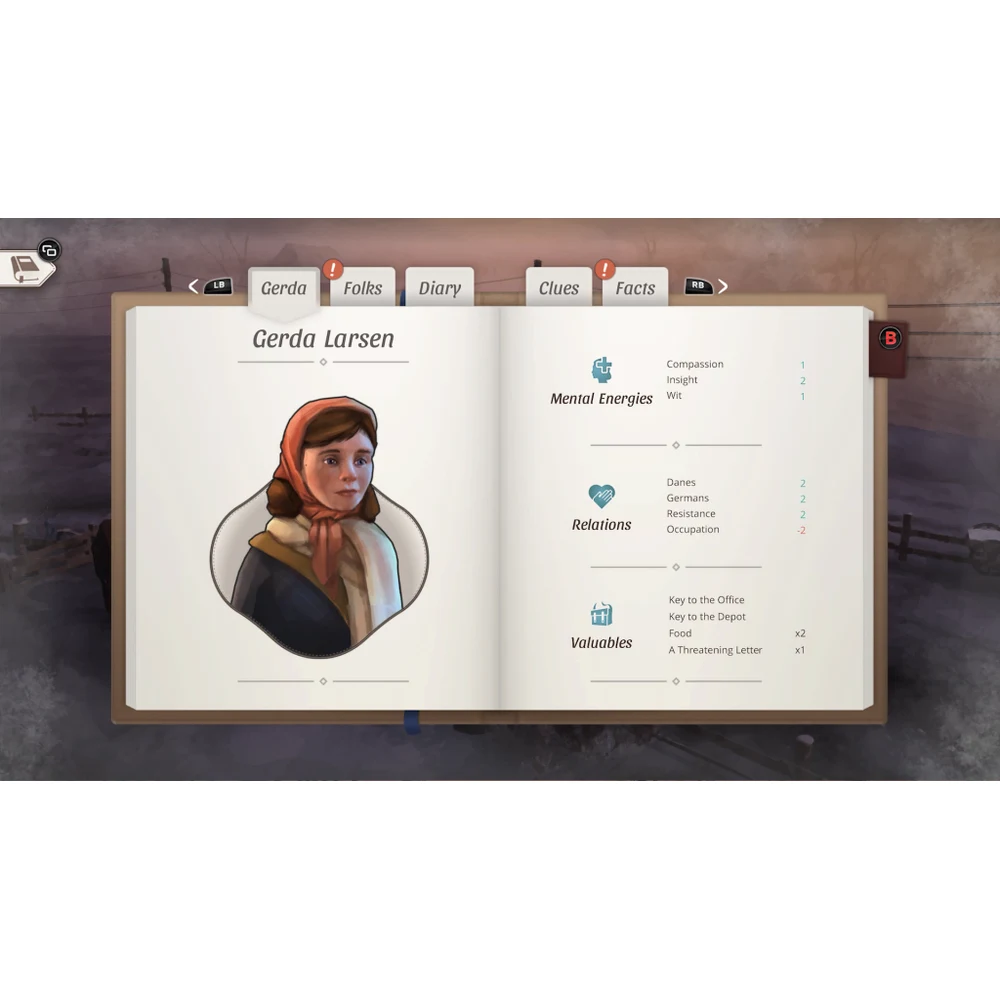 Gerda: A Flame in Winter Switch – The Resistance Edition, WWII Narrative RPG in Occupied Denmark, Choice-Driven Story, Multiple Endings, Postcards & Bookmark 10 Gerda: A Flame in Winter Switch gameplay