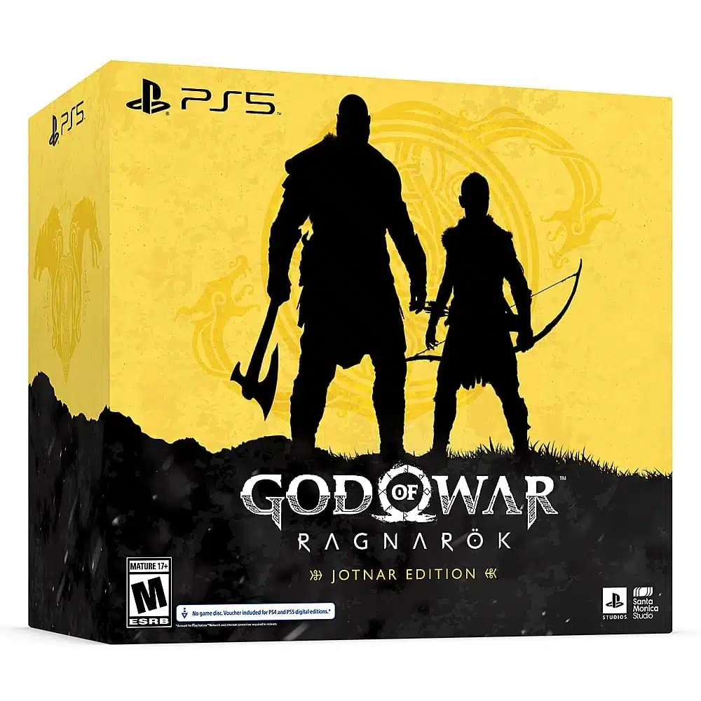 God of War Ragnarok Jotnar Edition PS5 - 16in Mjolnir Replica, Steelbook, 7in Vinyl, Draupnir Ring, Cloth Map, Dice Set 7 God of War Ragnarok Jotnar Edition detail