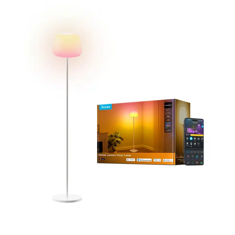 Govee Lantern Floor Lamp White (H1630) - 1400lm RGBICWW Smart Floor Lamp, 1000K-10000K, Matter, Alexa & Google Assistant, 160cm 7 Govee Lantern Floor Lamp White detail