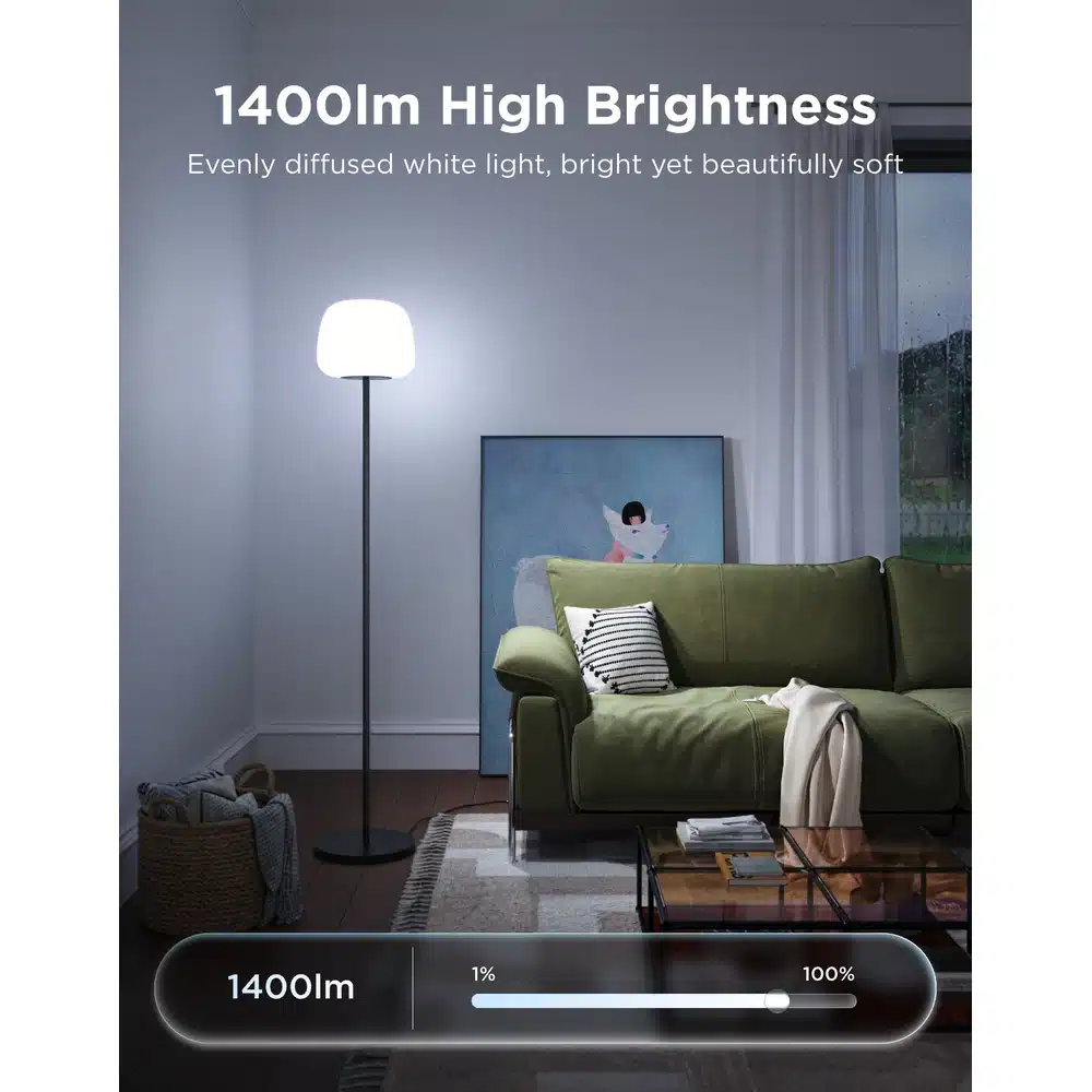 Govee Lantern Floor Lamp White (H1630) - 1400lm RGBICWW Smart Floor Lamp, 1000K-10000K, Matter, Alexa & Google Assistant, 160cm 5 Govee Lantern Floor Lamp White - official product image 4