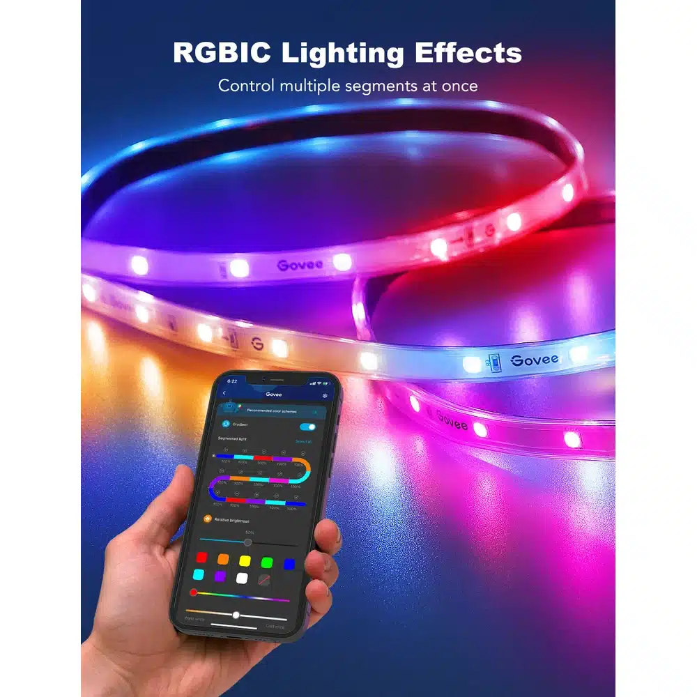 Govee Phantasy Outdoor Strip Lights 10m (H6172) - RGBIC LED Strip, IP65 Waterproof, Wi-Fi + Bluetooth, Music Sync, Alexa & Google Assistant 4 Govee Phantasy Outdoor Strip Lights 10m - official product image 3