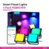 Govee RGBICWW Smart Flood Lights 4 Pack