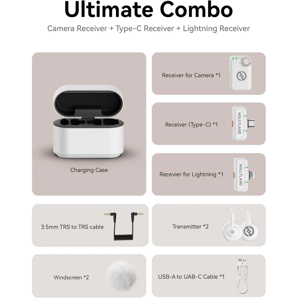 Hollyland LARK M2S Ultimate Combo Wireless Microphone - 2 Mics + Camera, USB-C and Lightning Receivers + Charging Case 10 Hollyland LARK M2S Ultimate Combo in use