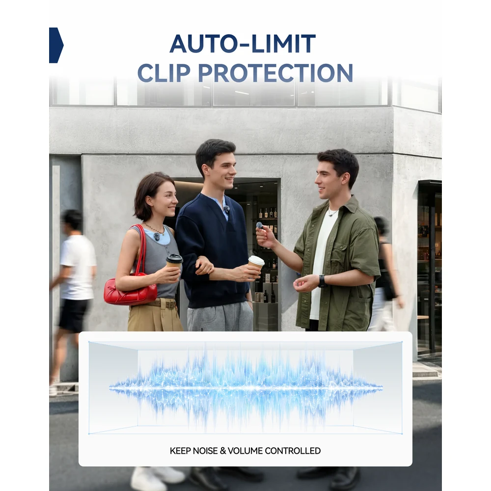 Hollyland LARK M3 Combo 2TX 2RX Wireless Microphone - 2 Mics + USB-C and Camera Receivers + Charging Case, 32-Bit Float 7 Hollyland LARK M3 Combo 2TX 2RX - official product image 6