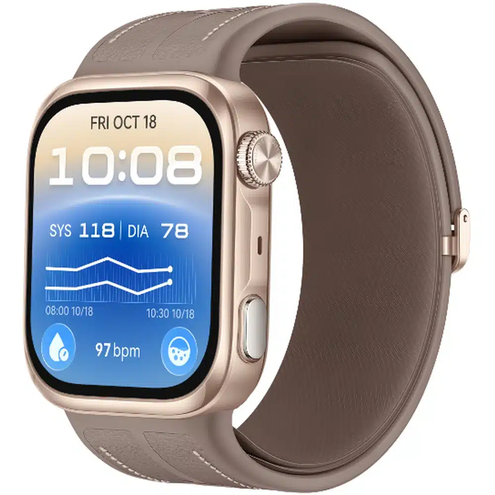 HUAWEI WATCH D3 Mocha Gold - Sand Composite Leather Strap, Airbag Blood Pressure Monitor, ECG, 1.92" AMOLED, Bluetooth Calling 9 HUAWEI WATCH D3 Mocha Gold in use