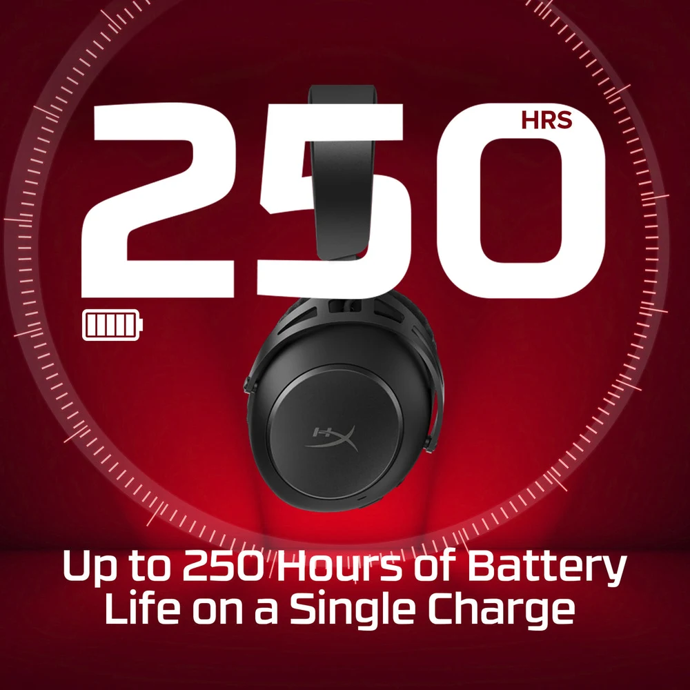 HyperX Cloud Alpha 2 Wireless Black - 250H Battery, 53mm Dual-Chamber Drivers, RGB Base Station, 2.4GHz + Bluetooth 8 HyperX Cloud Alpha 2 Wireless in use