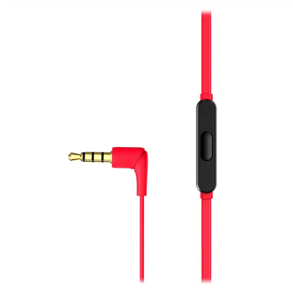 سماعات HyperX Cloud Earbuds II حمراء - سماعات أذن سلكية للألعاب مع ميكروفون، مكبرات 14.3 ملم، كابل مسطح، مقبس 3.5 ملم بزاوية 90 درجة، حقيبة صلبة 10 أطراف الأذن بأربعة مقاسات