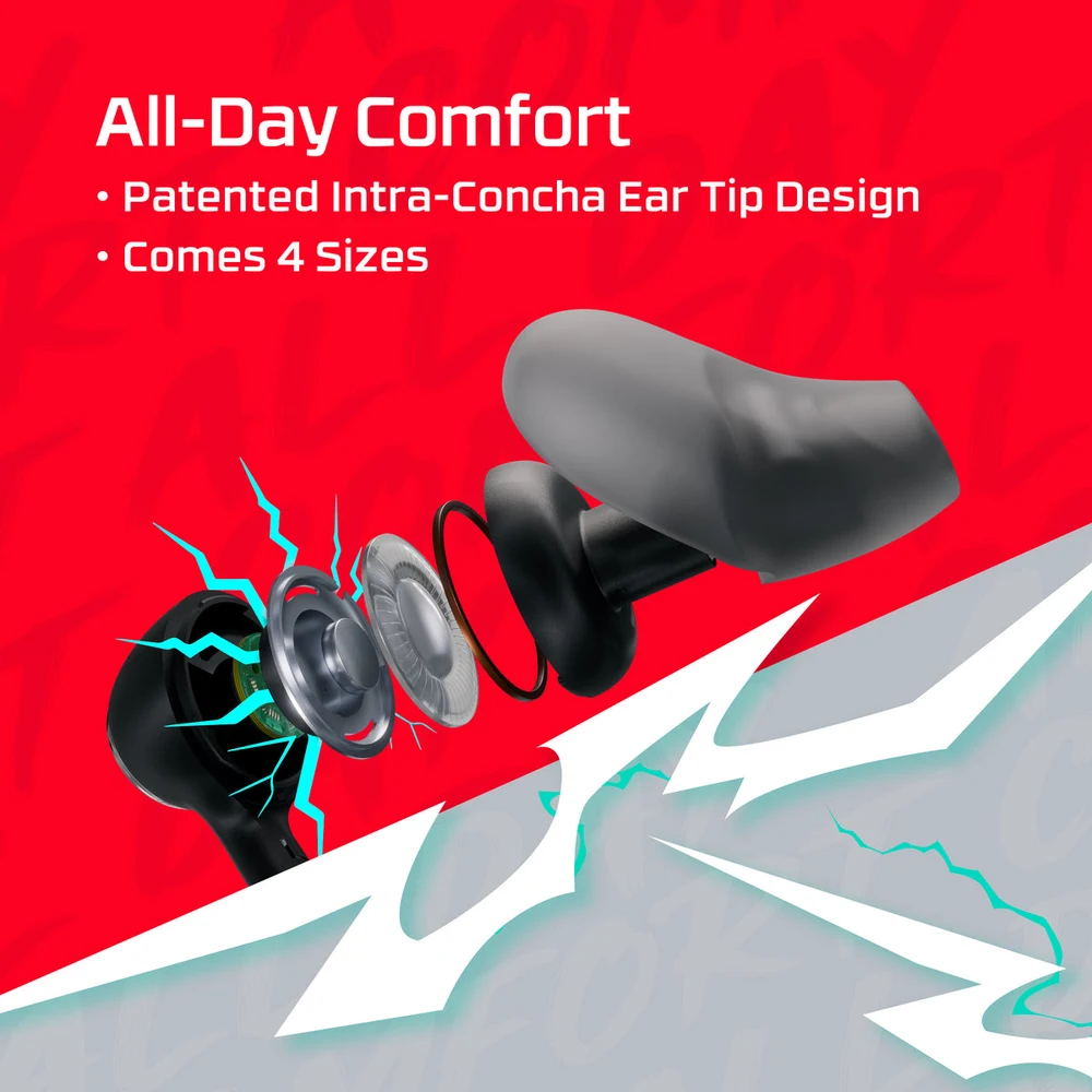 HyperX Cloud Earbuds III Red - Wired Gaming Earbuds, 14mm Drivers, Inline Mic, Switch/Steam Deck/Mobile 4 HyperX Cloud Earbuds III Red - official product image 3