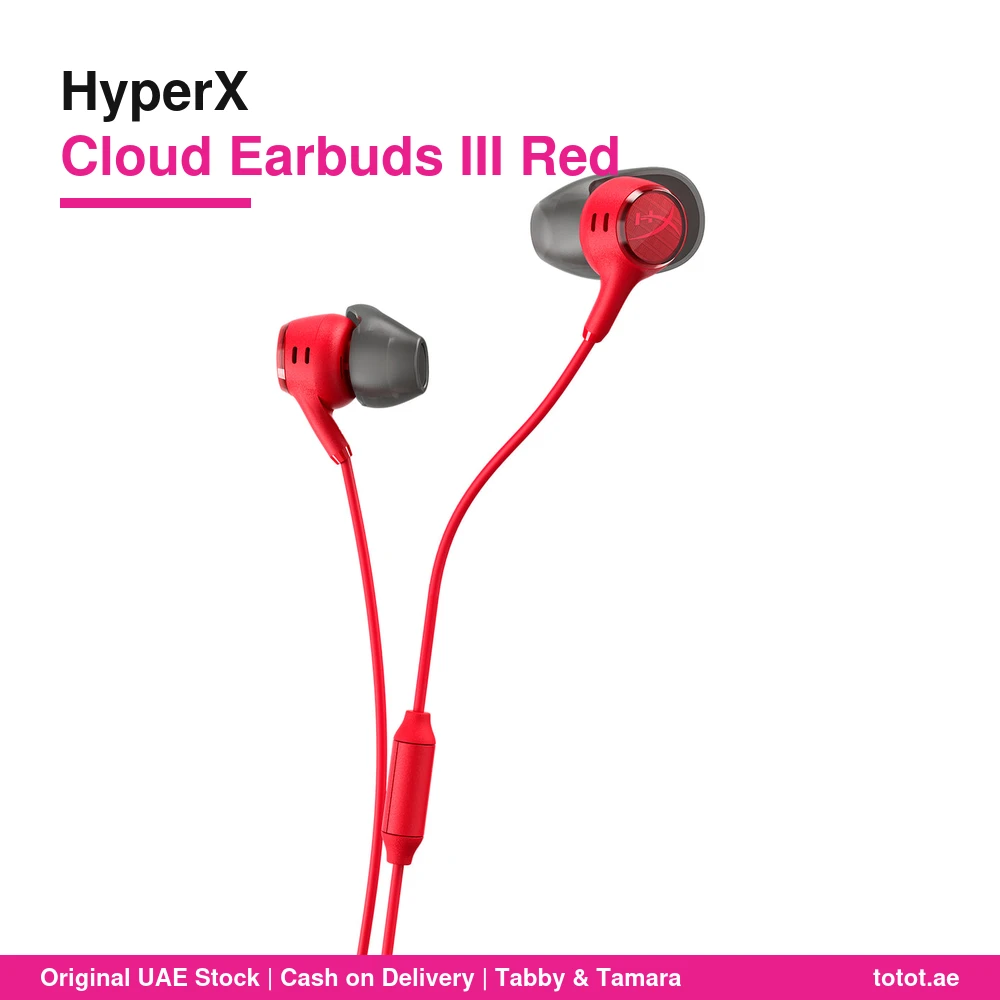 HyperX Cloud Earbuds III Red - official HyperX product image HyperX Cloud Earbuds III Red