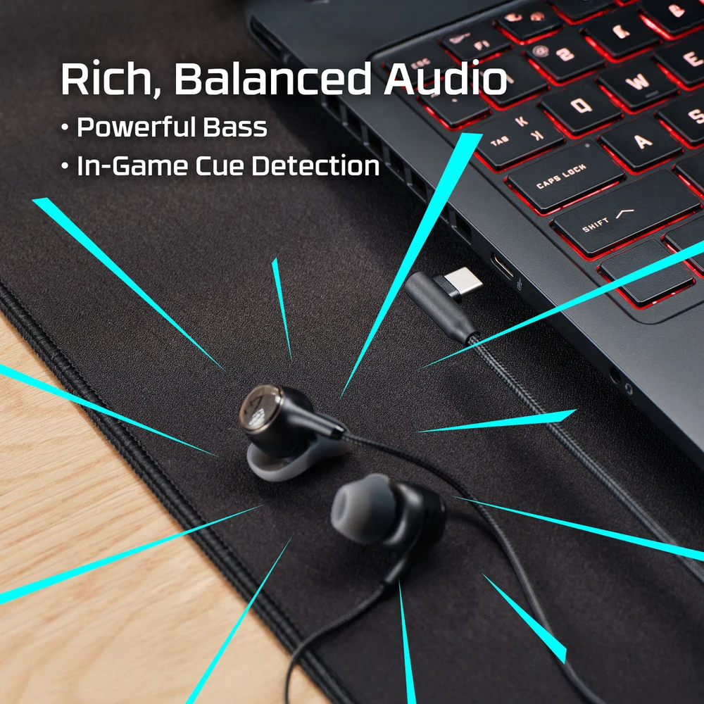 HyperX Cloud Earbuds III S Black - Wired Gaming Earbuds, Surround Sound, 14mm Drivers, Clear Mic, Switch/Mobile 4 HyperX Cloud Earbuds III S Black - official product image 3