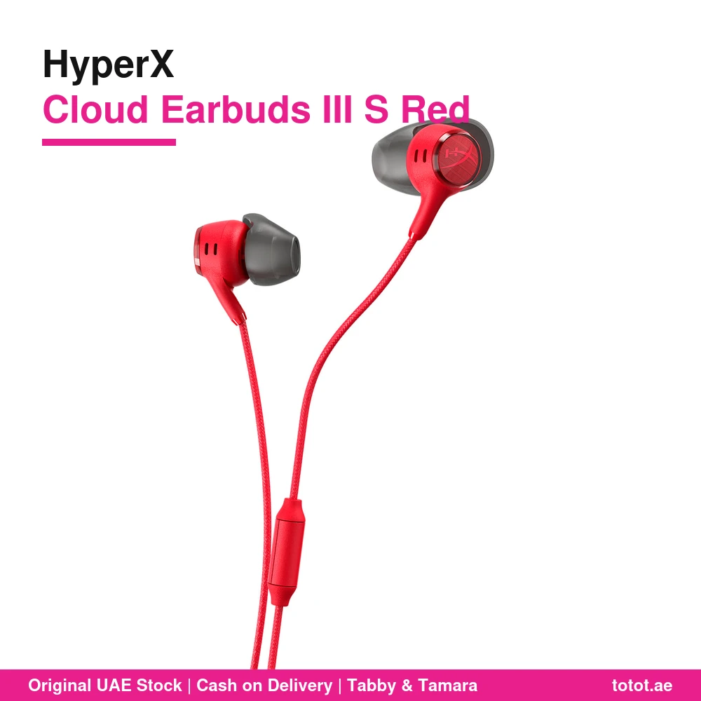 HyperX Cloud Earbuds III S Red - official HyperX product image HyperX Cloud Earbuds III S Red