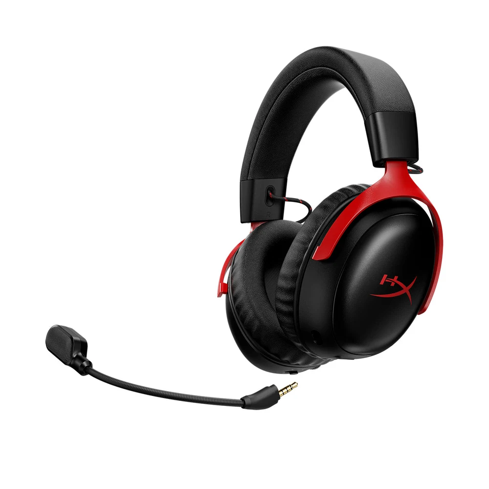 HyperX Cloud III S Wireless Black-Red - 120H Battery, 2.4GHz + Bluetooth, DTS Spatial Audio, 53mm Drivers, Metal Frame 5 HyperX Cloud III S Wireless Black-Red - official product image 4