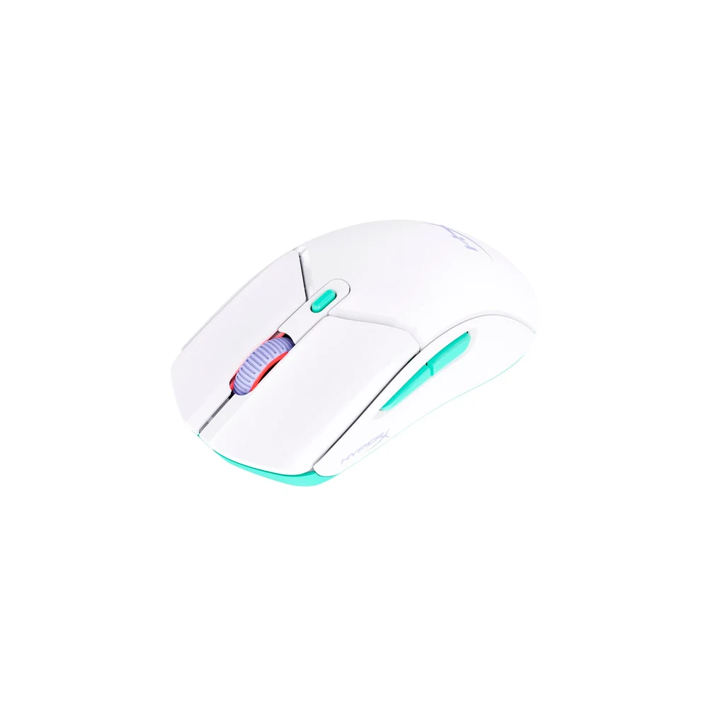 HyperX Pulsefire Haste 2 Core Wireless White - 70g, 100H Battery, 2.4GHz + Bluetooth, Custom Core Sensor, NVIDIA Reflex 4 HyperX Pulsefire Haste 2 Core Wireless White - official product image 3