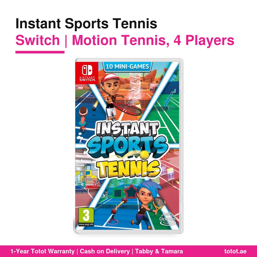 Instant Sports Tennis Switch – Motion Racket Controls, 10 Crazy Tennis Mini-Games, 4 Modes, 15 Courts, 19 Characters, 1-4 Players 6 Instant Sports Tennis Switch game cover