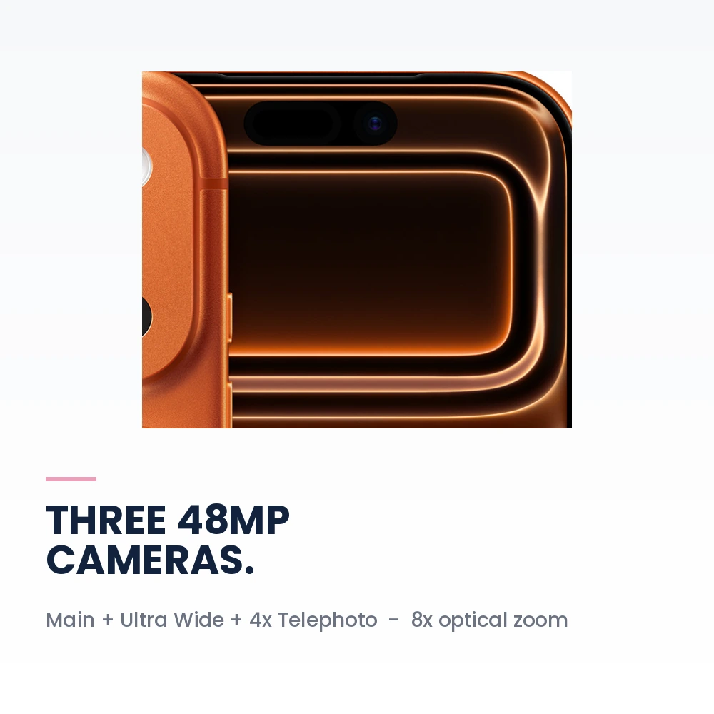 Apple iPhone 17 Pro 256GB Cosmic Orange - 6.3-inch ProMotion, A19 Pro, 48MP Camera - Japan Version 4 Apple iPhone 17 Pro 256GB Cosmic Orange rear camera system