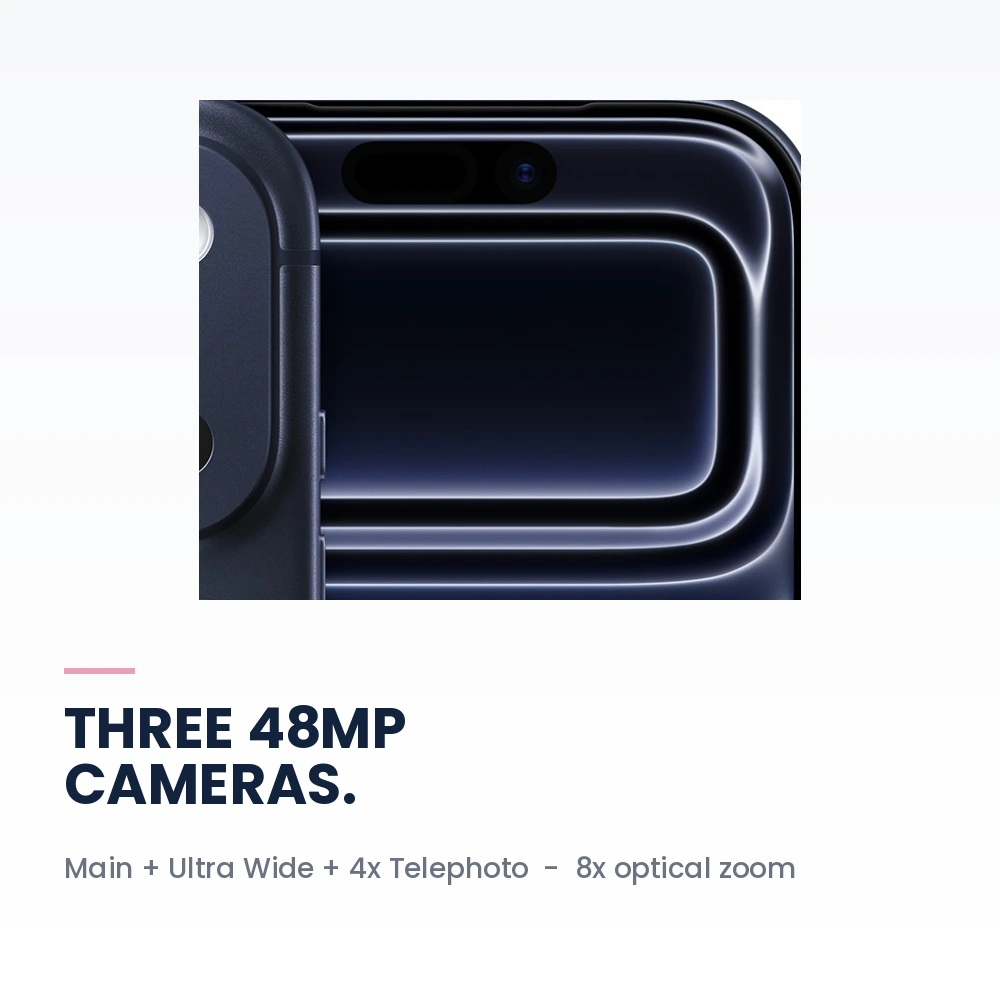 Apple iPhone 17 Pro 1TB Deep Blue - 6.3-inch ProMotion, A19 Pro, 48MP Camera - Japan Version 4 Apple iPhone 17 Pro 1TB Deep Blue rear camera system