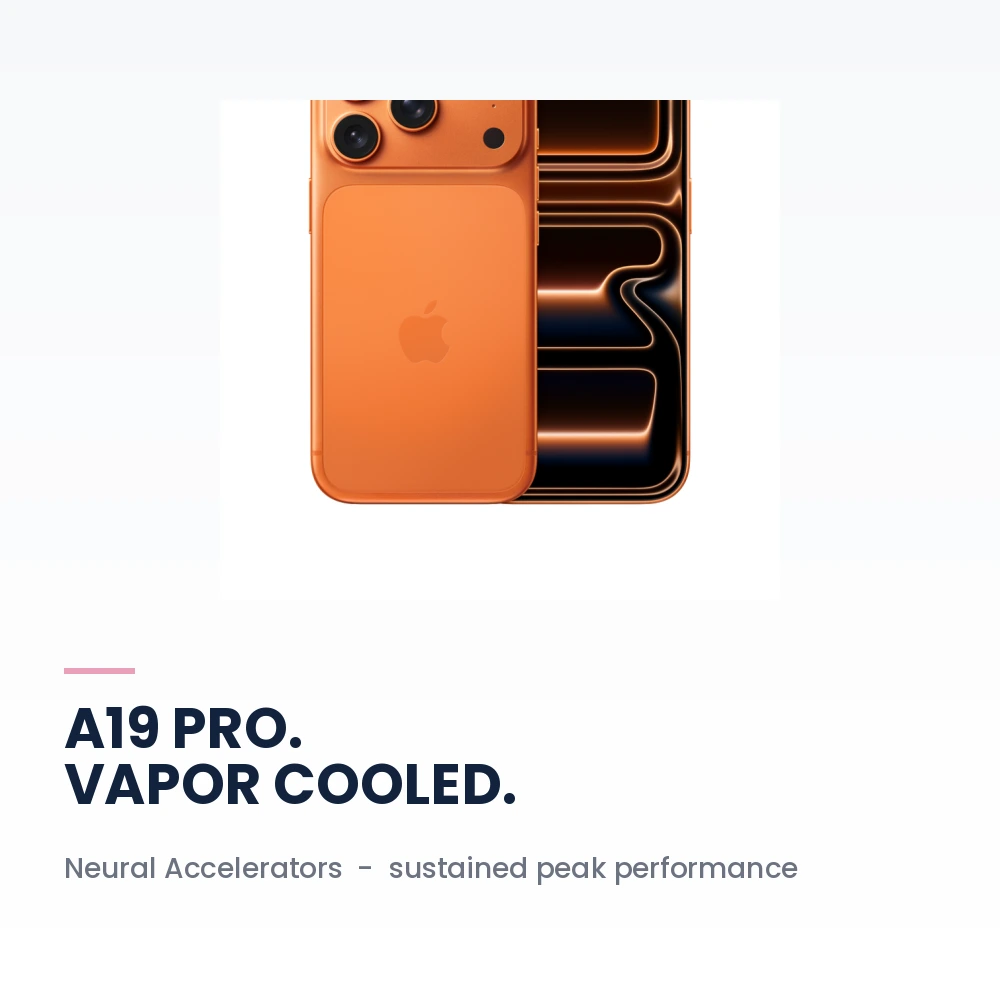 Apple iPhone 17 Pro 512GB Cosmic Orange - 6.3-inch ProMotion, A19 Pro, 48MP Camera - Japan Version 5 Apple iPhone 17 Pro 512GB Cosmic Orange performance and battery