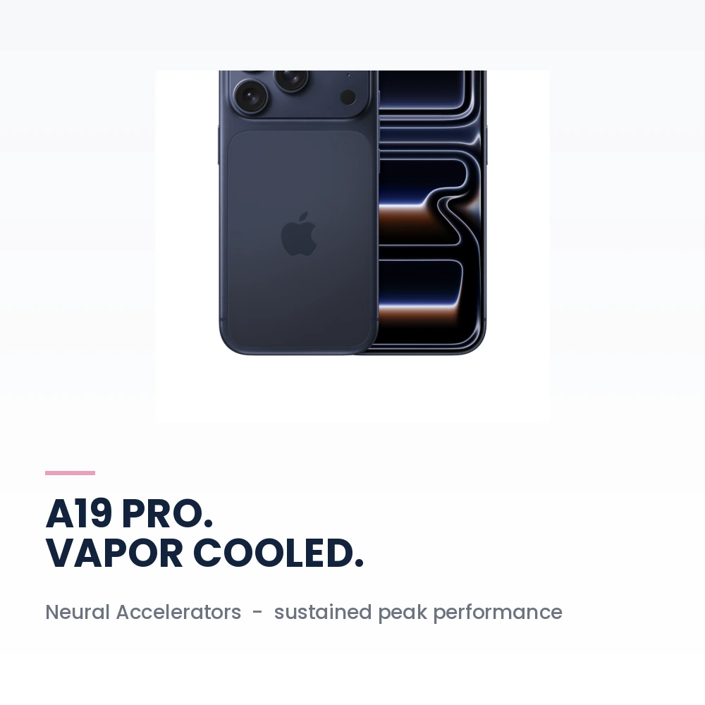 Apple iPhone 17 Pro 1TB Deep Blue - 6.3-inch ProMotion, A19 Pro, 48MP Camera - Japan Version 5 Apple iPhone 17 Pro 1TB Deep Blue performance and battery